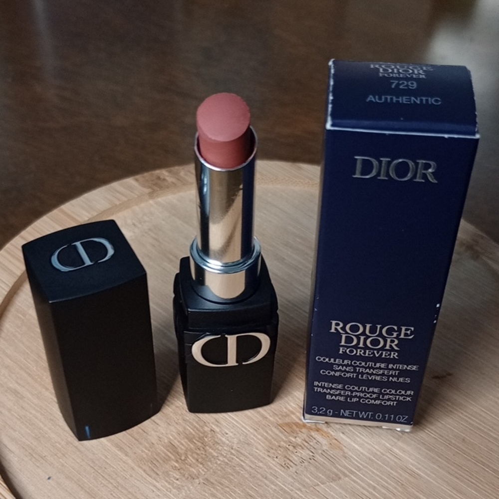 Dior Rouge Dior Forever Lipstick 729 Authentic - Muted Pink